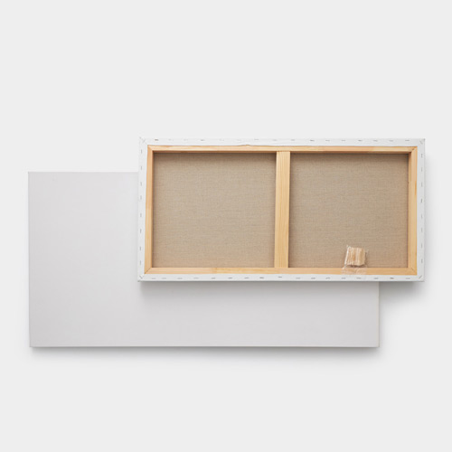 Linen White Stretched Canvas